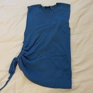 Blue Knit Tank with adjustable side tank